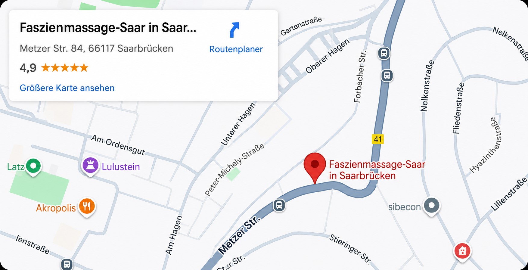 faszienmassage saar maps